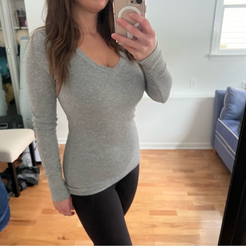 Victoria’s Secret PINK v neck waffle top